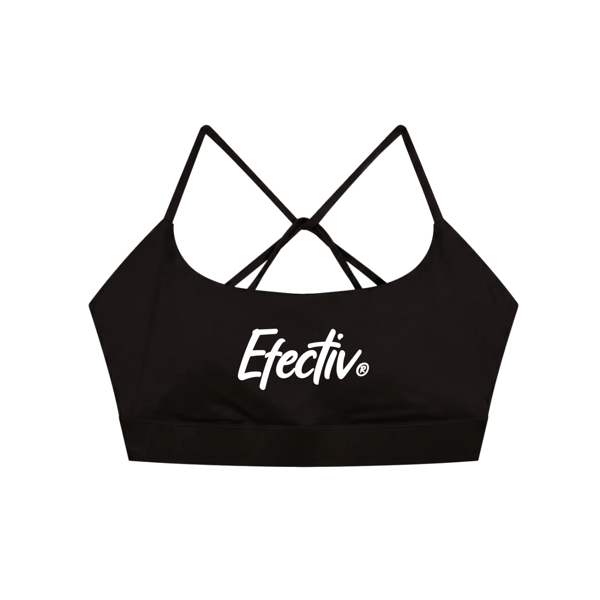 Strappy Criss Cross Sports Bra - Black