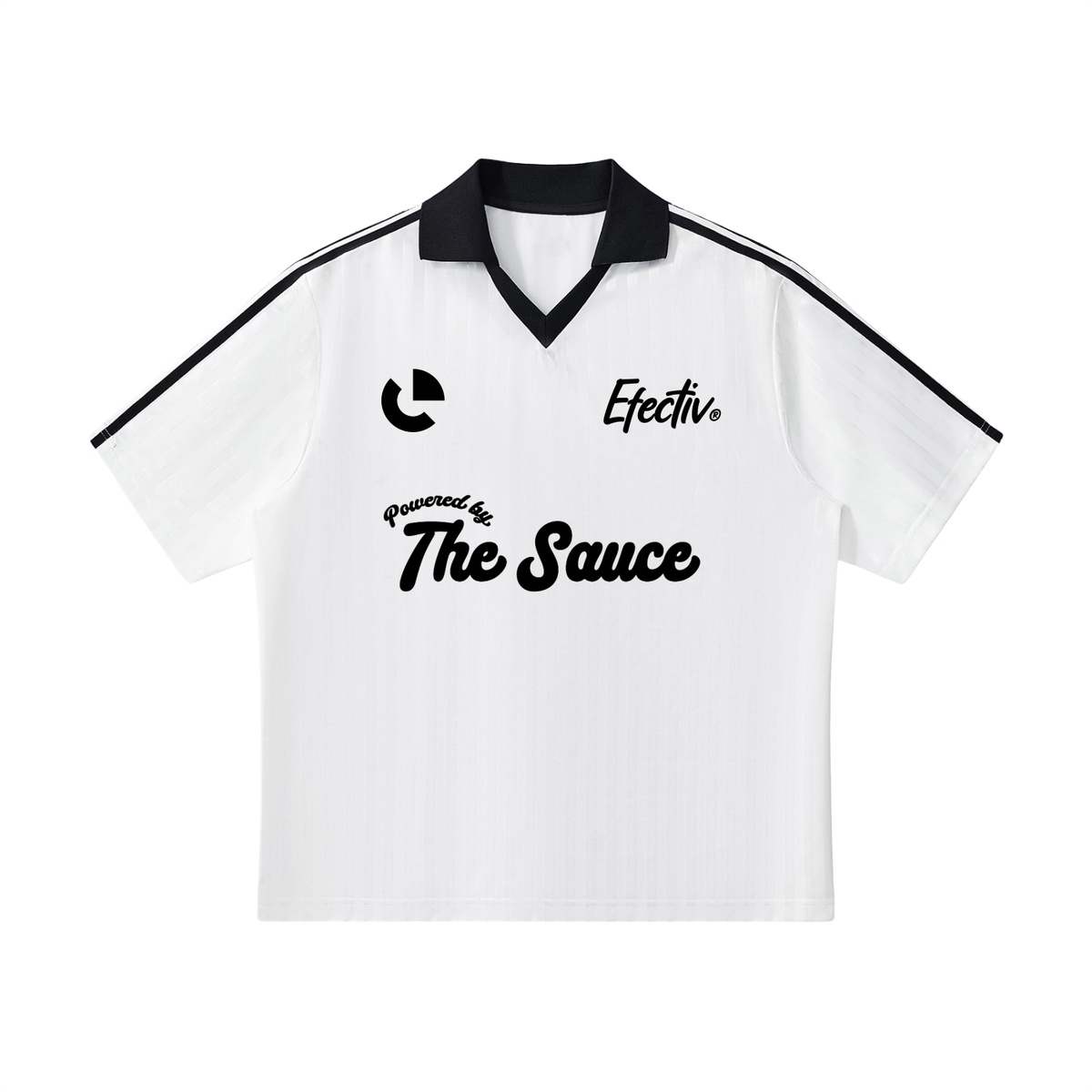 Contrast Collar Striped Retro Football Shirt