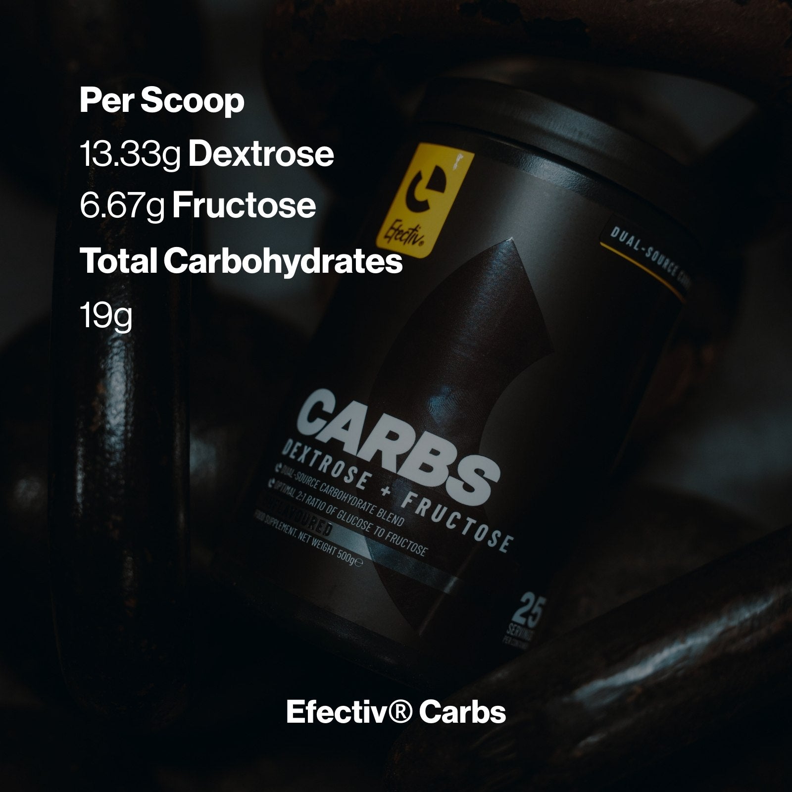 EFECTIV® Carb Powder | 2:1 Dextrose & Fructose Blend | 25 Servings