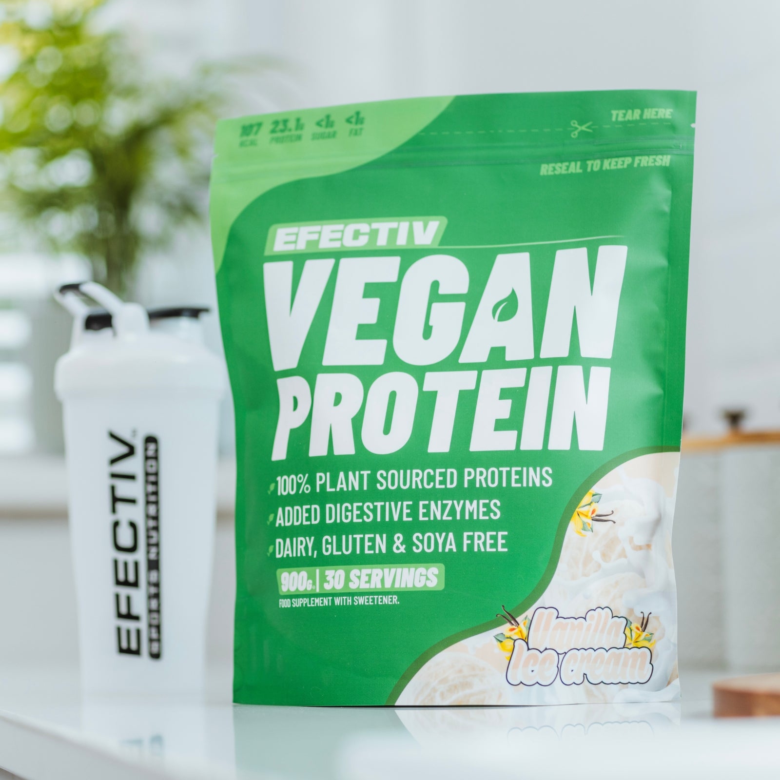 EFECTIV® Vegan Protein Powder 30 Servings | 100% Plant-Based