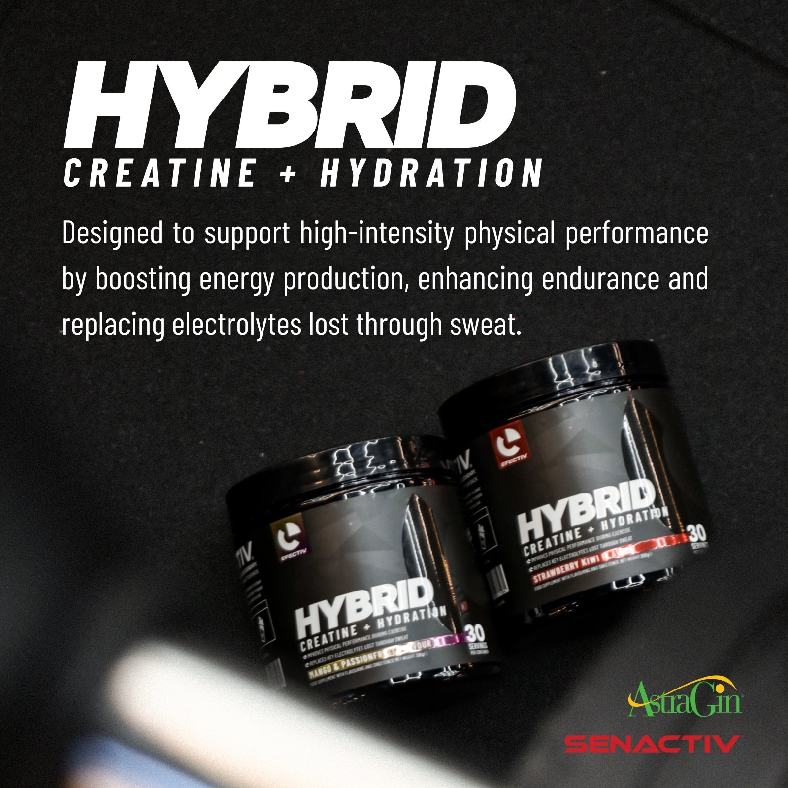 EFECTIV® Hybrid Creatine + Hydration | 30 Servings | Strength & Endurance
