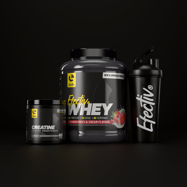 EFECTIV® Essentials Starter Pack | Whey Protein | Creatine | Shaker Bottle
