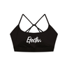 Strappy Criss Cross Sports Bra - Black