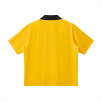 Contrast Collar Striped Retro Football Shirt - 4
