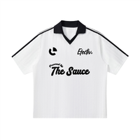 Contrast Collar Striped Retro Football Shirt - 1