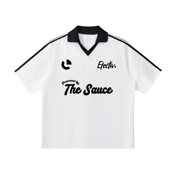 Contrast Collar Striped Retro Football Shirt
