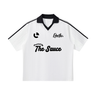 Contrast Collar Striped Retro Football Shirt