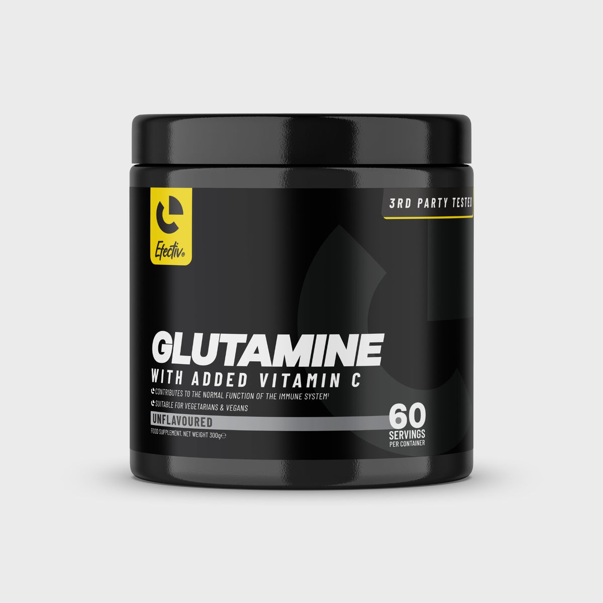 EFECTIV® Glutamine Powder | 60 Servings | Added Vitamin C
