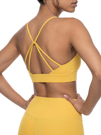 Strappy Criss Cross Yoga Sports Bra - 4