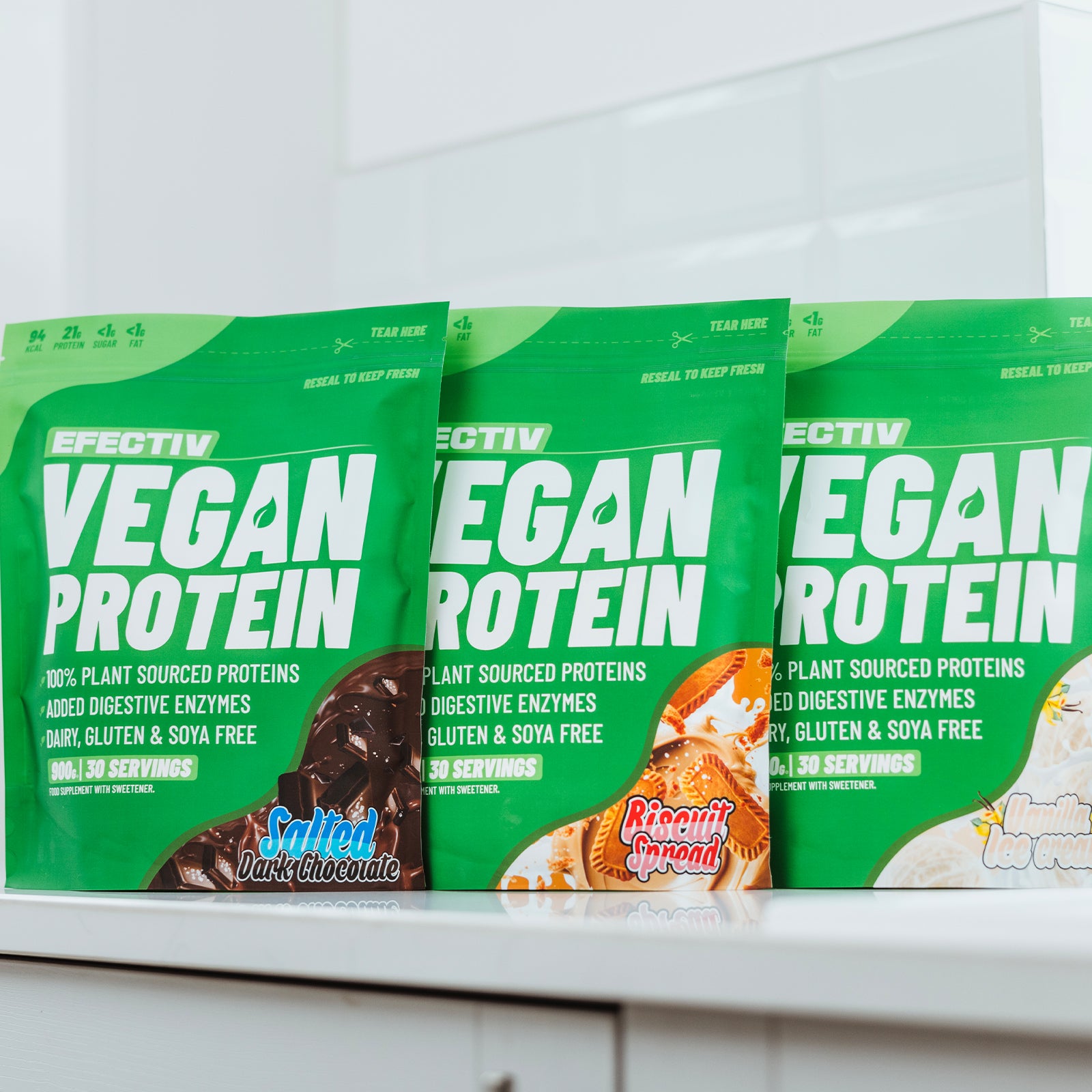 EFECTIV® Vegan Protein Powder | 30 Servings | 100% Plant-Based