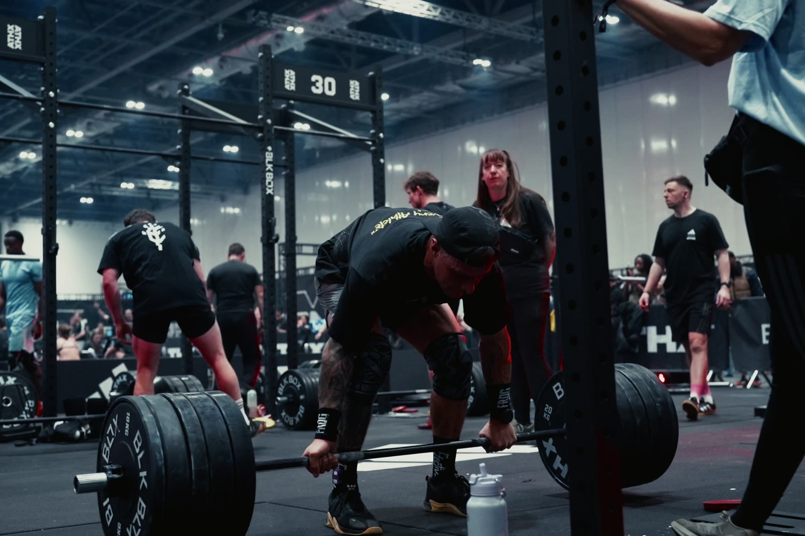 Athlete setting up a deadlift at ATHX
